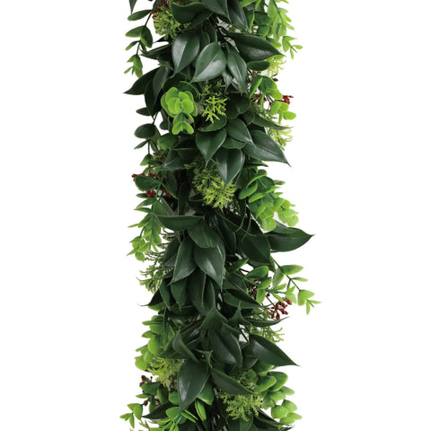 Artificial Extendable Hanging Wreath UV Resistant 55cm - Lifelike Greenery - SuperSaverAU - view 1
