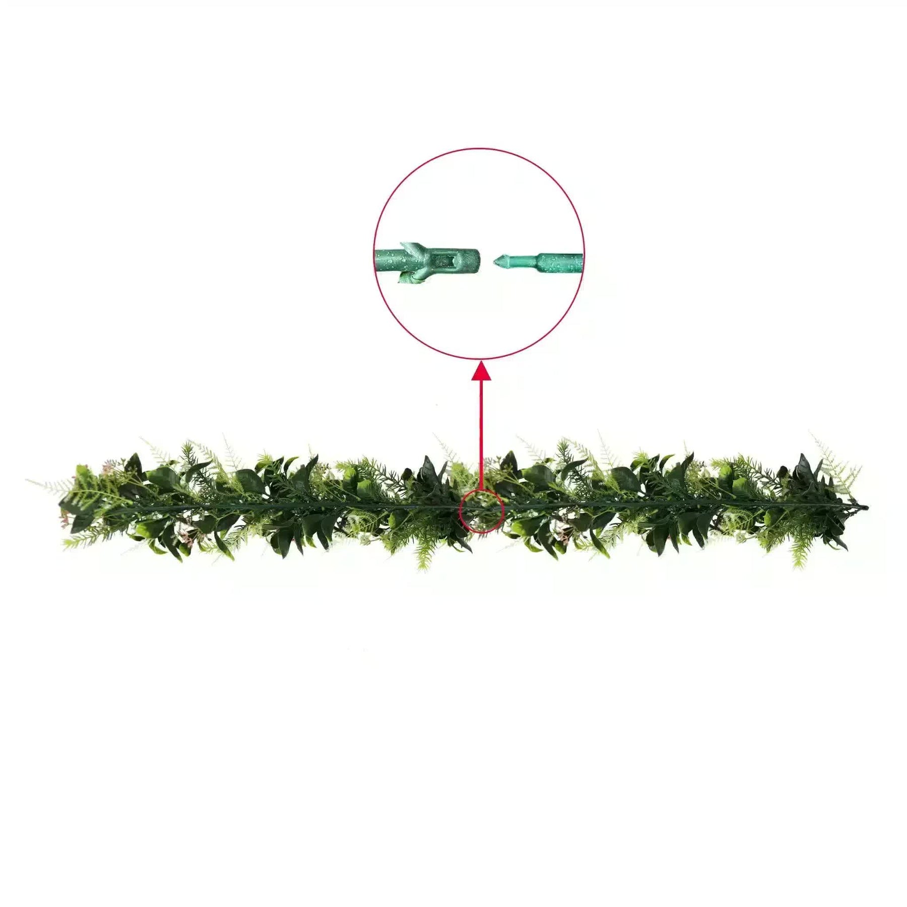 Artificial Vibrant Mixed Leaf Garland 55cm, UV Resistant, Customizable Design - SuperSaverAU - view 4