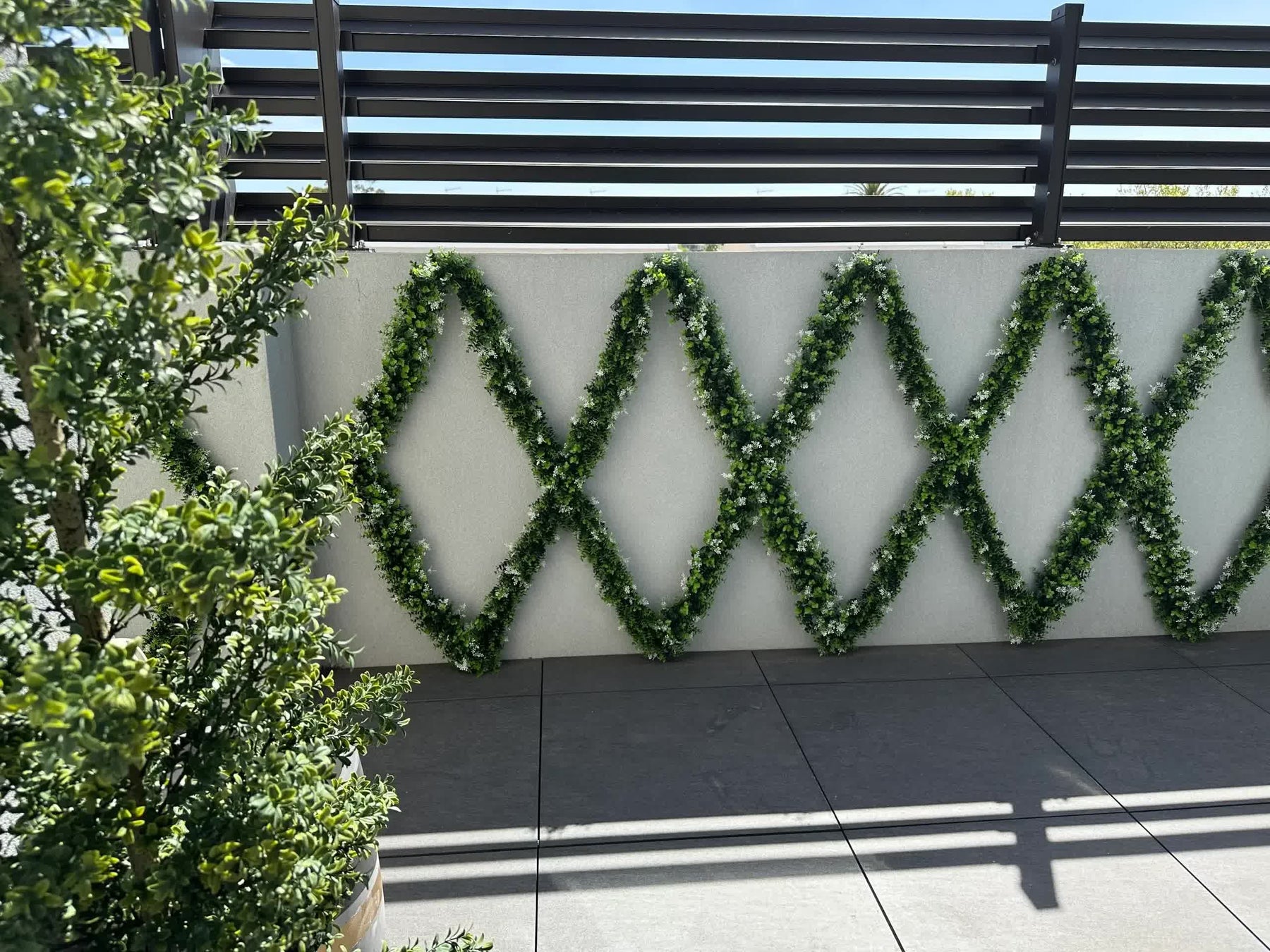 Artificial UV Resistant Extendable Hanging Flowering White Eucalyptus Vine 55cm - SuperSaverAU - view 5