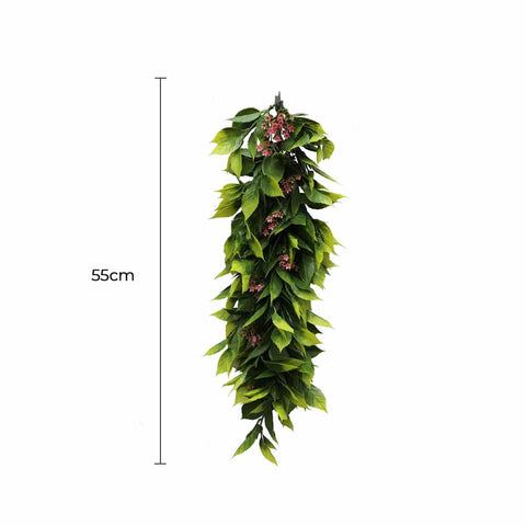 Artificial UV Resistant Extendable Hanging Flowering Pepperberry Garland 55cm - SuperSaverAU - view 1