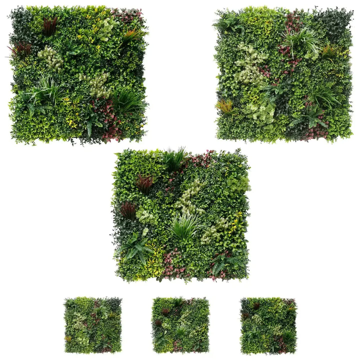 Lush 3 Piece Evergreen Wall Panel Set 1m x 1m UV Resistant Vertical Garden