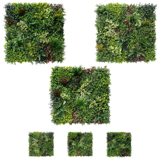 Lush 3 Piece Evergreen Wall Panel Set 1m x 1m UV Resistant Vertical Garden