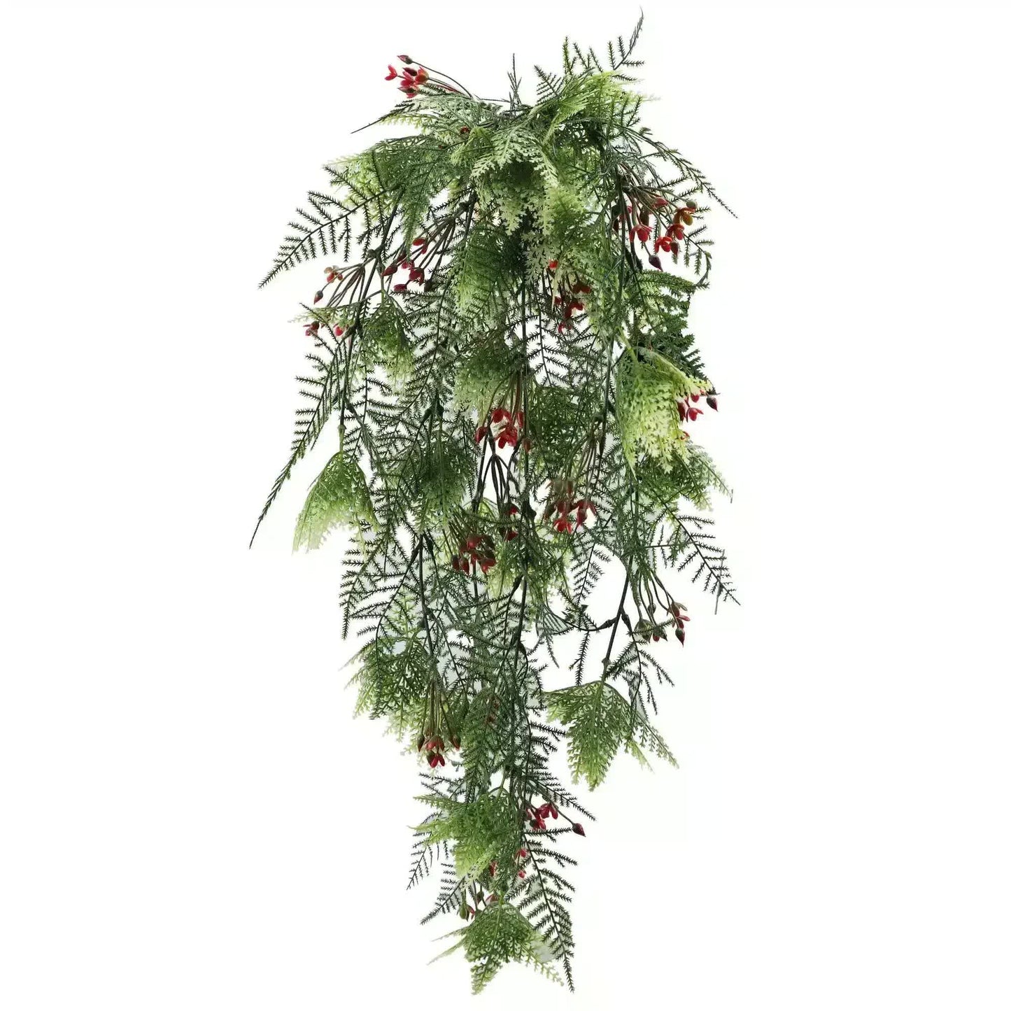 Artificial Hanging Christmas Myrtle and Flowering Holly UV Resistant 78cm