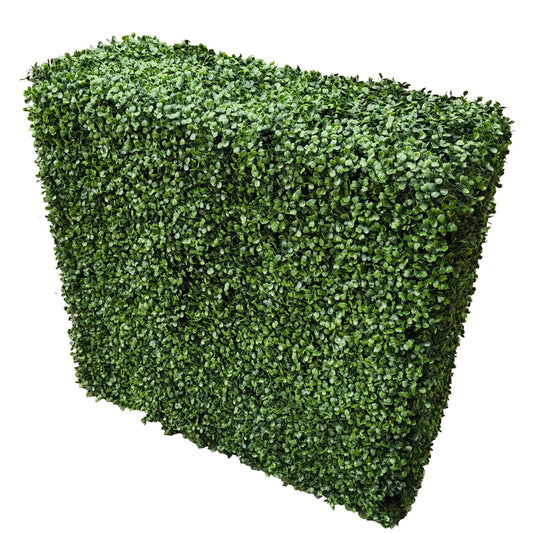 Premium Artificial Boxwood Hedge 100cm Long x 100cm High, UV Resistant, Portable