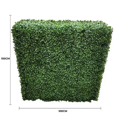 Premium Artificial Boxwood Hedge 100cm Long x 100cm High, UV Resistant, Portable