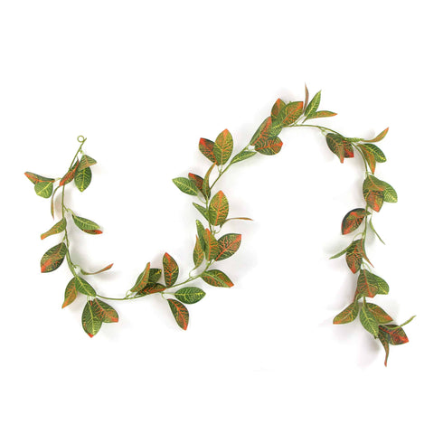 Artificial Croton Vine Hanging Garland 190cm - Vibrant Tropical Decor - SuperSaverAU - view 1
