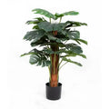 Premium Artificial Monstera Plant 2-3ft in Modern Black Pot - No Watering Required - SuperSaverAU - view 3