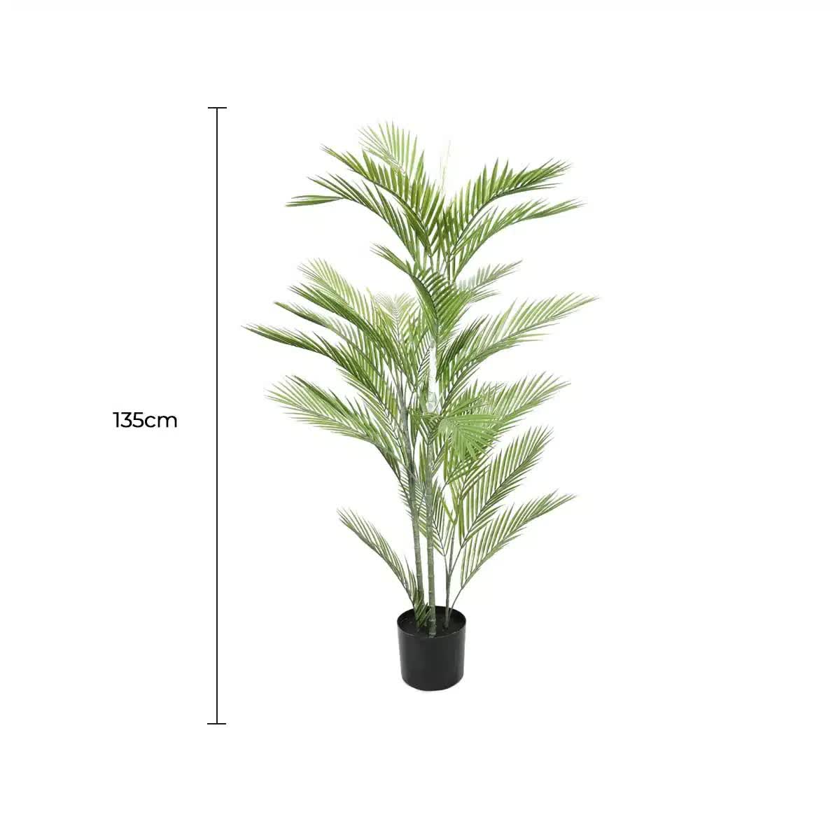 Outdoor Artificial Phoenix Palm Tree 135cm - Lifelike, UV Resistant, Lightweight - SuperSaverAU - view 1