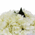 Premium Faux Hydrangea with Glass Vase, 23cm, White Petals, Indoor Decor - SuperSaverAU - view 2