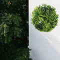 Flowering White Artificial Green Wall Disc 50cm UV Resistant Black Frame - SuperSaverAU - view 2