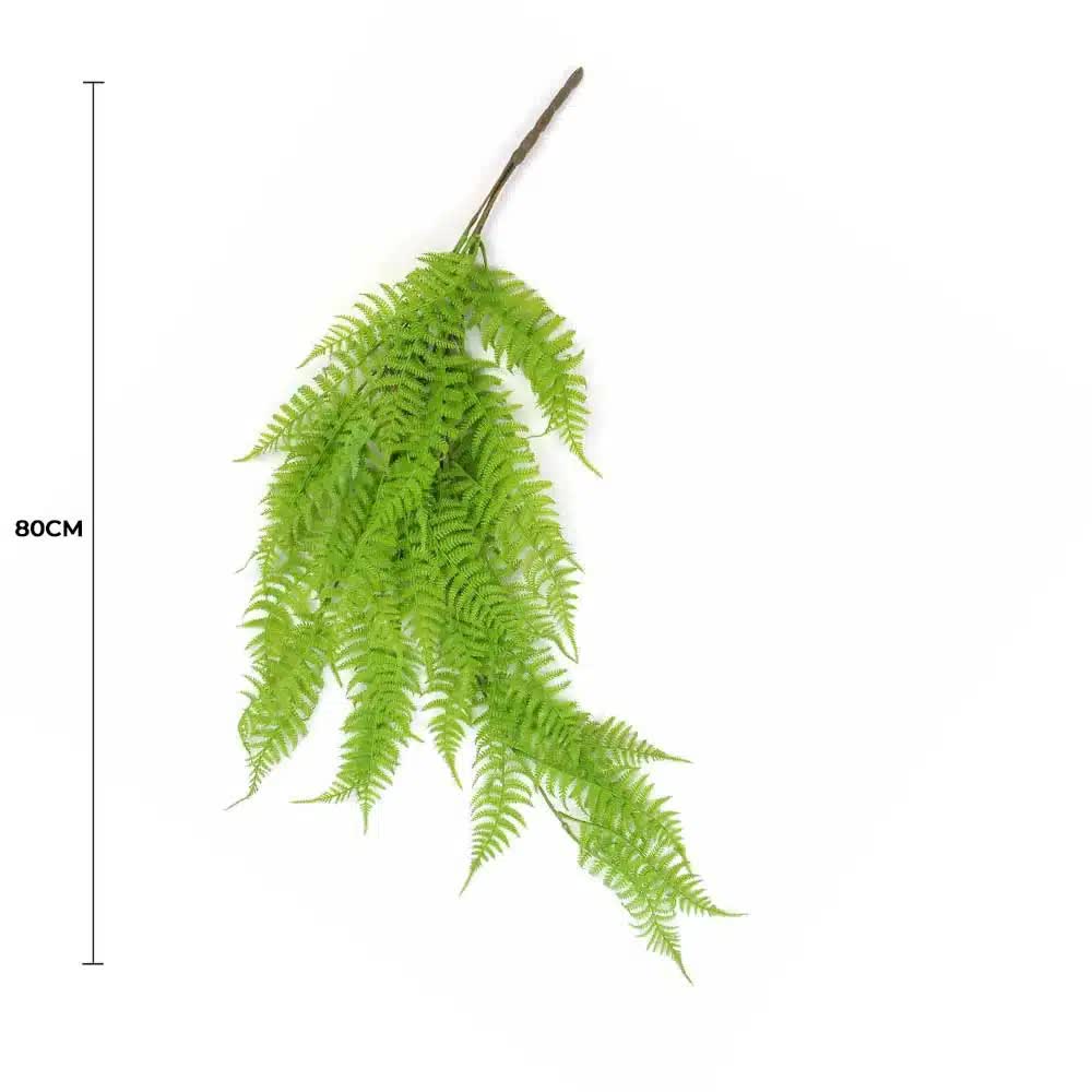 Artificial Hanging Boston Fern 85cm - UV Resistant, Vivid Green - SuperSaverAU - view 2