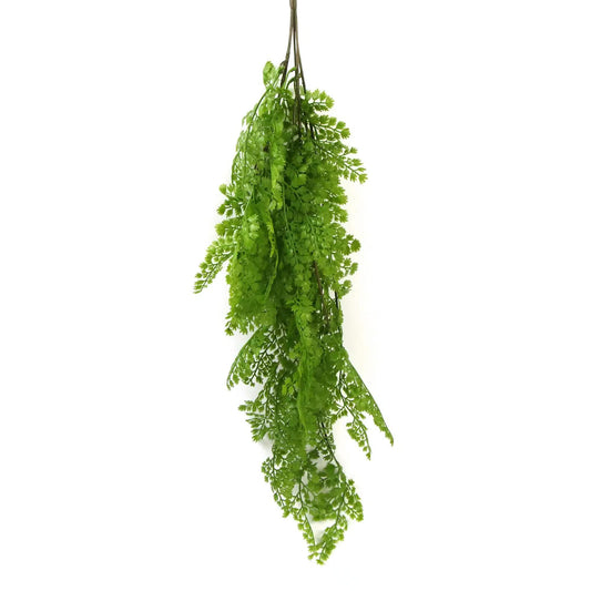 Hanging Native Green Dense Maiden Hair Fern Bush UV Resistant 80cm