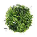 Flowering White Artificial Green Wall Disc 75cm UV Resistant White Frame - SuperSaverAU - view 3