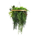 Premium Hanging Artificial Plant Arrangement 40cm UV Resistant Gold Frame - SuperSaverAU - view 1