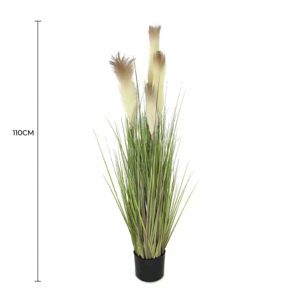 Potted Flowering Artificial Foxtail Plant 110cm - Lifelike Indoor Decor - SuperSaverAU - view 2