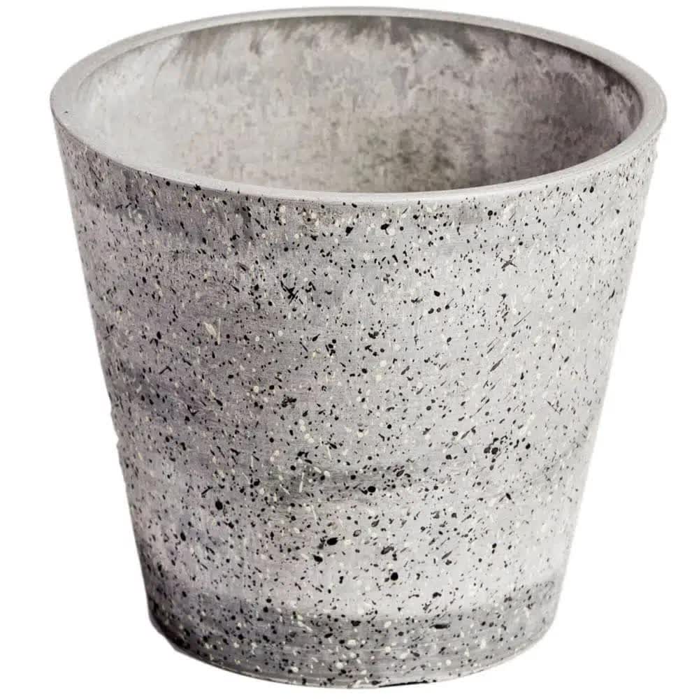 Designer Imitation Dark Stone Garden Pot 20cm - Recycled, Durable, Eco-Friendly - SuperSaverAU - view 1