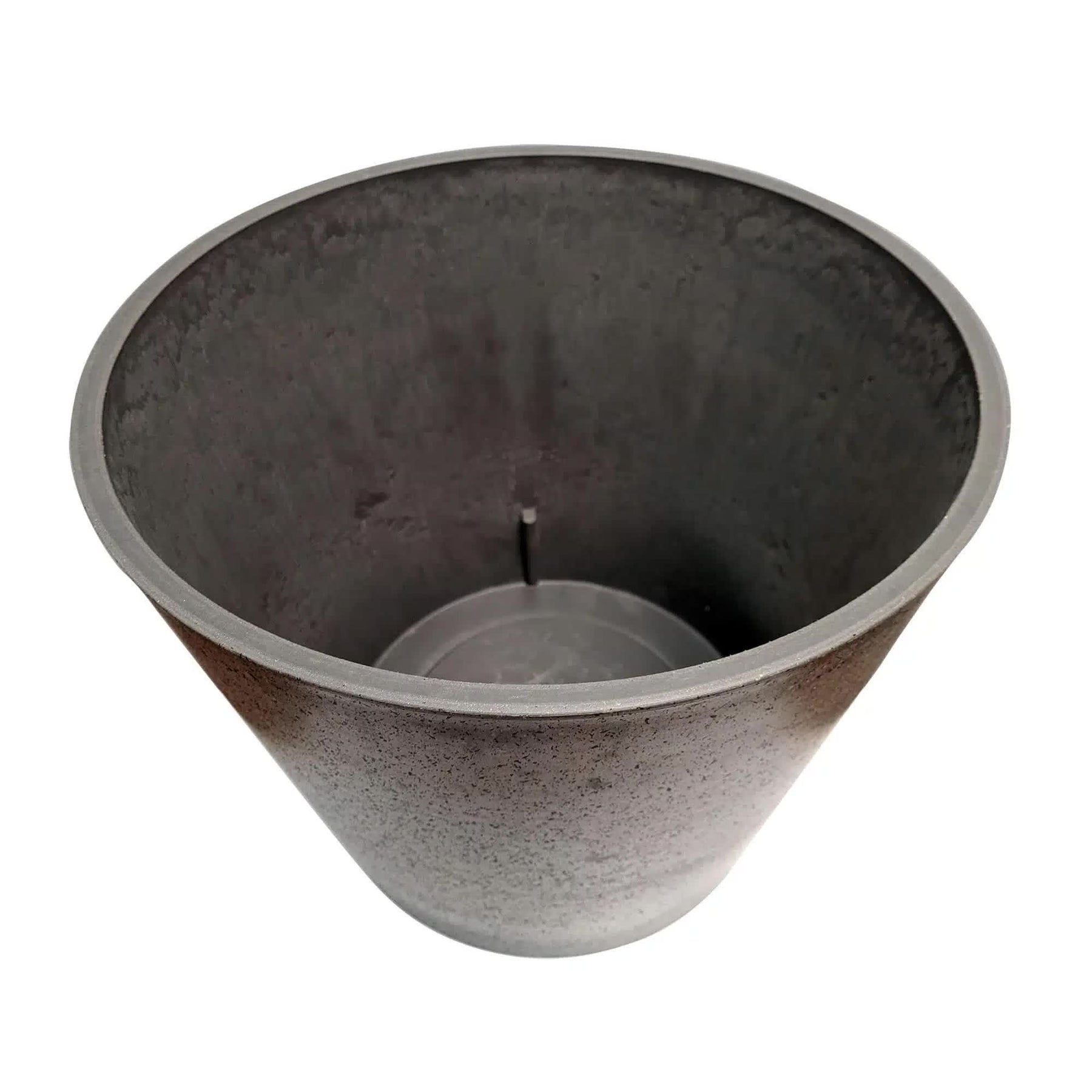 Imitation Stone Grey Planter 40cm - Durable Recycled Plastic Garden Pot - SuperSaverAU - view 3