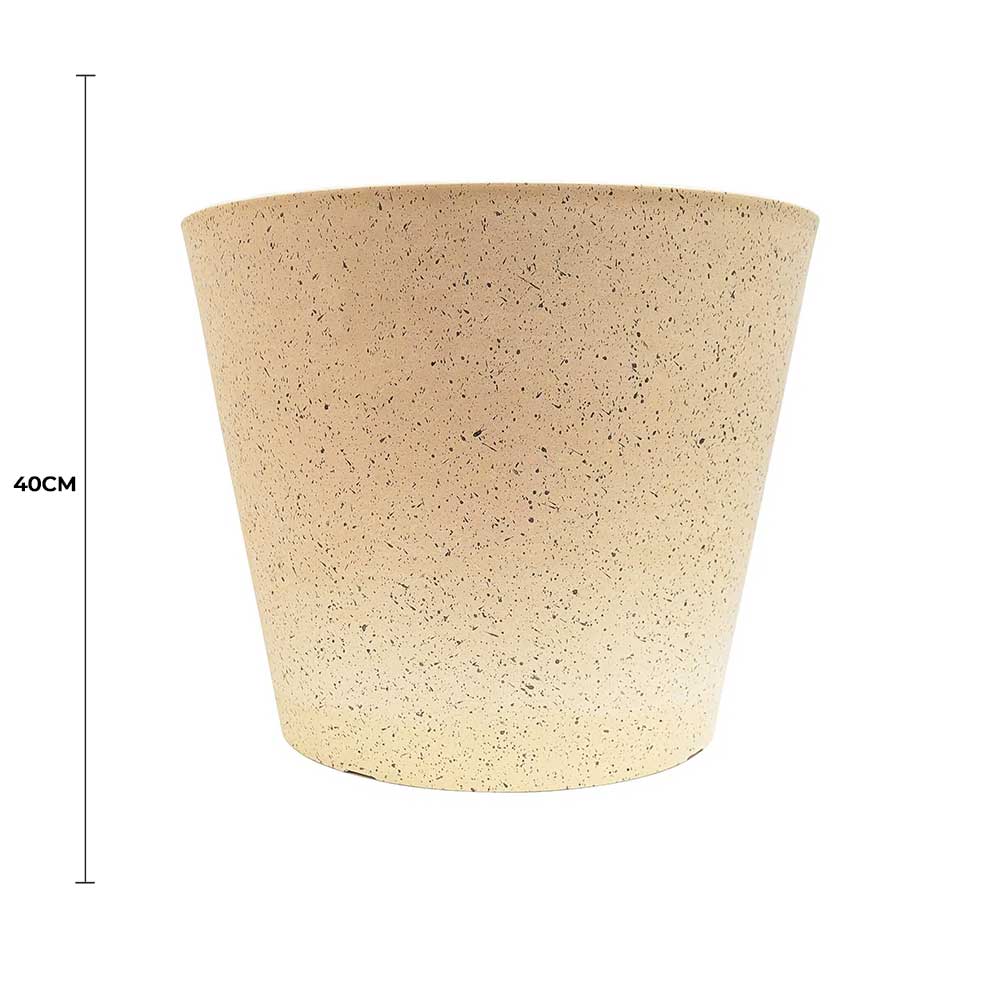Imitation Stone Garden Pot 40cm - Durable Recycled Plastic & Concrete Planter - SuperSaverAU - view 2