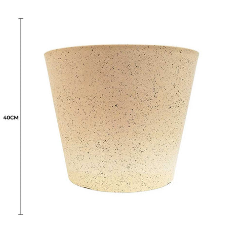 Imitation Stone Garden Pot 40cm - Durable Recycled Plastic & Concrete Planter - SuperSaverAU - view 2