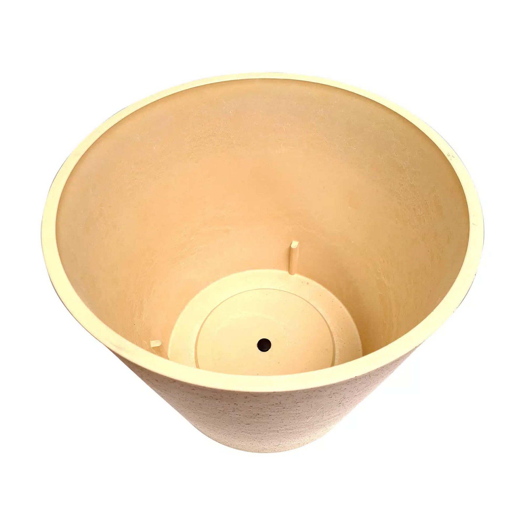 Imitation Stone Garden Pot 40cm - Durable Recycled Plastic & Concrete Planter - SuperSaverAU - view 3