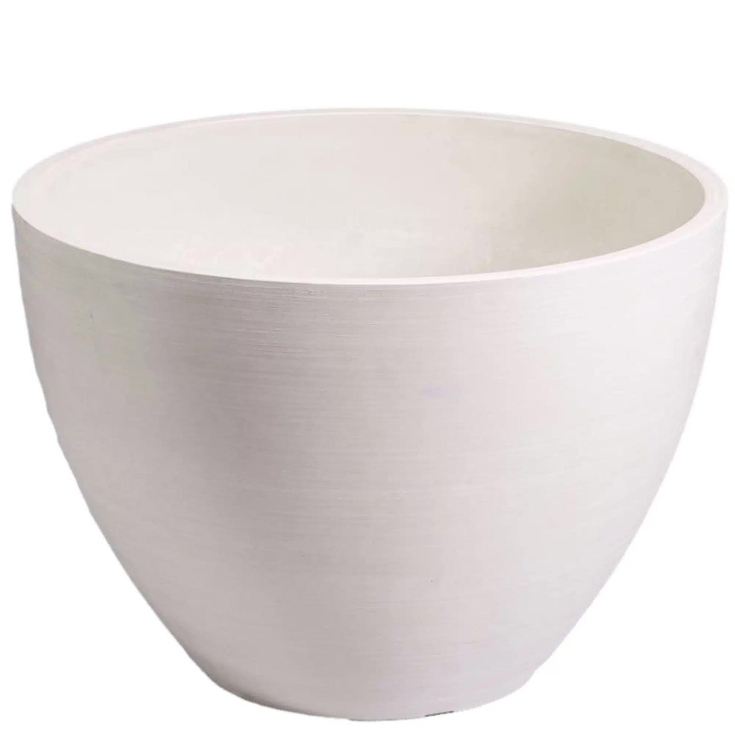 Designer Plants Polished Vintage White Planter Bowl 30cm - Eco-Friendly, Durable