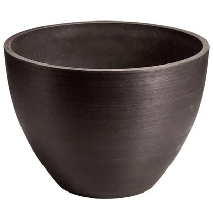 Designer Plants Polished Black Planter Bowl 30cm - Modern Design, Durable, No Drainage