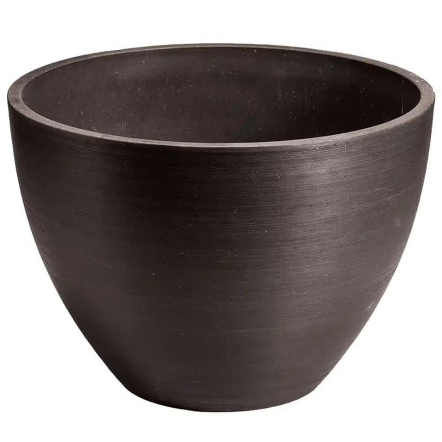 Designer Plants Polished Black Planter Bowl 30cm - Modern Design, Durable, No Drainage - SuperSaverAU - view 1