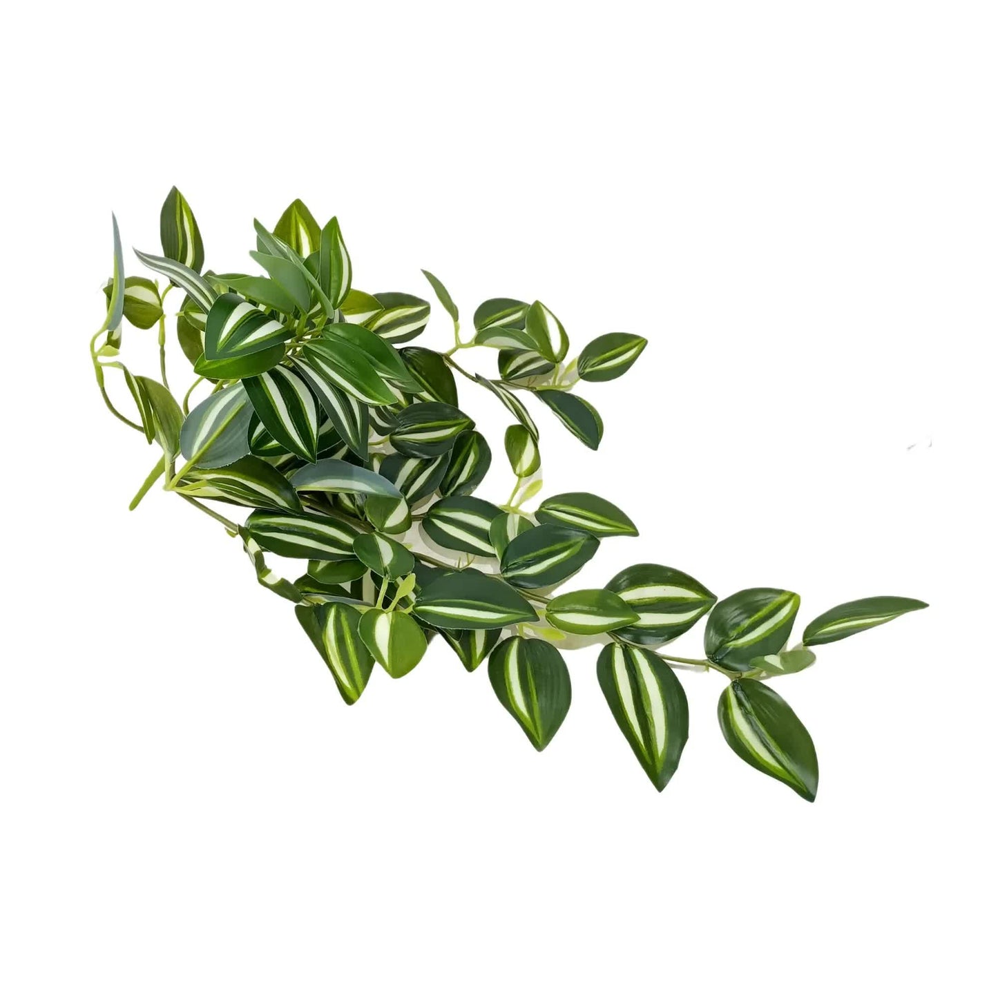 Designer Plants Artificial Hanging Tradescantia Zebrina 42cm - Realistic Green & Burgundy Foliage