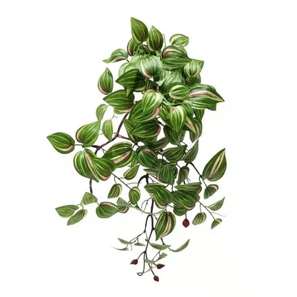 Designer Plants Artificial Hanging Wandering Jew 42cm - Lifelike, UV Resistant, Low Maintenance