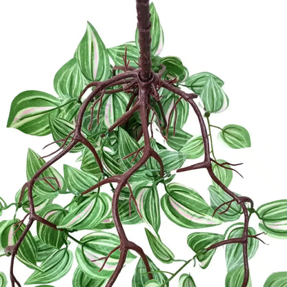 Designer Plants Artificial Hanging Wandering Jew 42cm - Lifelike, UV Resistant, Low Maintenance