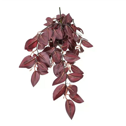 Designer Plants Artificial Hanging Burgundy Tradescantia Zebrina 42cm - Lifelike, Low Maintenance