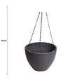 Designer Plants Hanging Grey Plastic Pot with Chain 30cm - Lightweight, Durable, Versatile - SuperSaverAU - view 2