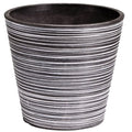 Engraved Black and White Garden Pot 17cm - Recycled, Durable, Eco-Friendly - SuperSaverAU - view 1