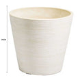 Cream / White Hand Engraved Plastic Pot 17cm - Eco-Friendly, Durable Design - SuperSaverAU - view 2