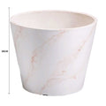 Imitation Red / White Marble Designer Pot 25cm - Eco-Friendly & Durable - SuperSaverAU - view 2