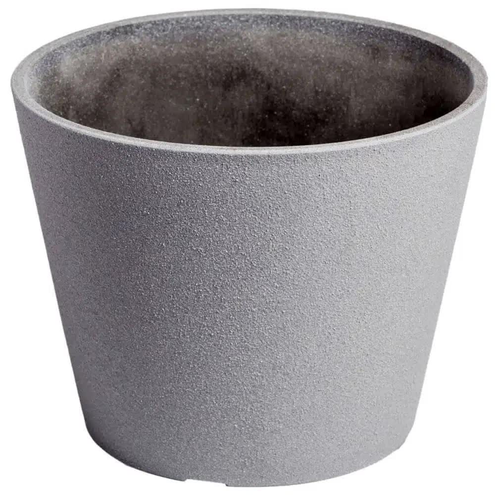 Designer Pot Grey Rendered Planter Pot 25cm - Eco-Friendly, Durable, Modern Design - SuperSaverAU - view 1