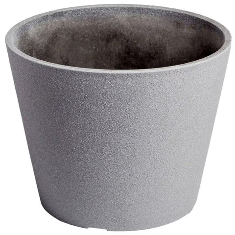 Designer Pot Grey Rendered Planter Pot 25cm - Eco-Friendly, Durable, Modern Design - SuperSaverAU - view 1