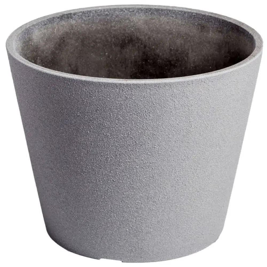 Designer Pot Grey Rendered Planter Pot 25cm - Eco-Friendly, Durable, Modern Design - SuperSaverAU - view 1