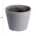 Designer Pot Grey Rendered Planter Pot 25cm - Eco-Friendly, Durable, Modern Design - SuperSaverAU - view 2