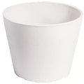 Designer Pot White Rendered Planter Pot 25cm - Eco-Friendly, Durable, Textured - SuperSaverAU - view 1