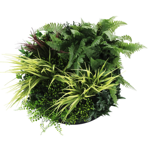Slime-line Green Wall Disc Art 50cm - Indoor UV Resistant Grassy Fern Fields - SuperSaverAU - view 1