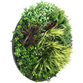 Slime-line Green Wall Disc 100cm Black Frame Artificial Fern UV Resistant - SuperSaverAU - view 3