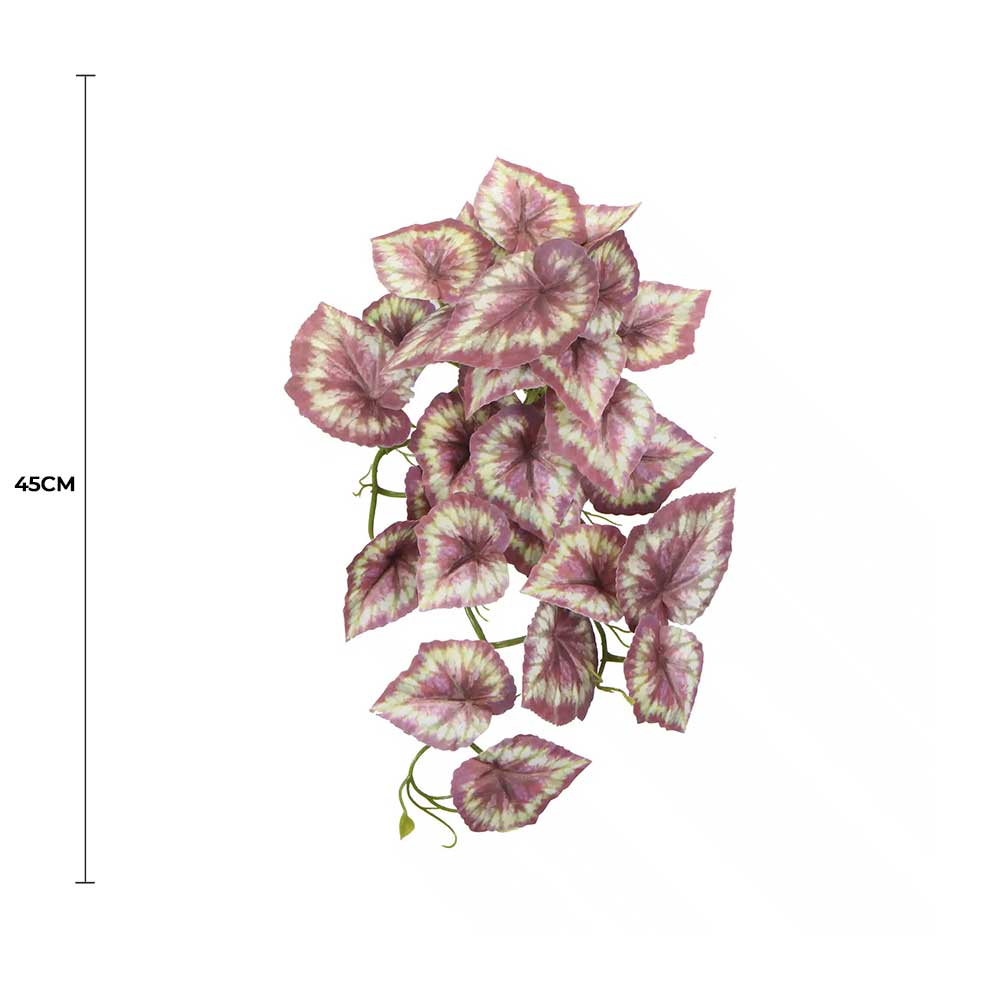 Artificial Red Variegated Tropical Ginger Plant 45cm - Lifelike Indoor Decor