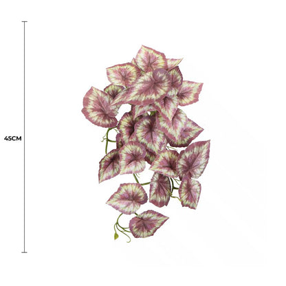 Artificial Red Variegated Tropical Ginger Plant 45cm - Lifelike Indoor Decor