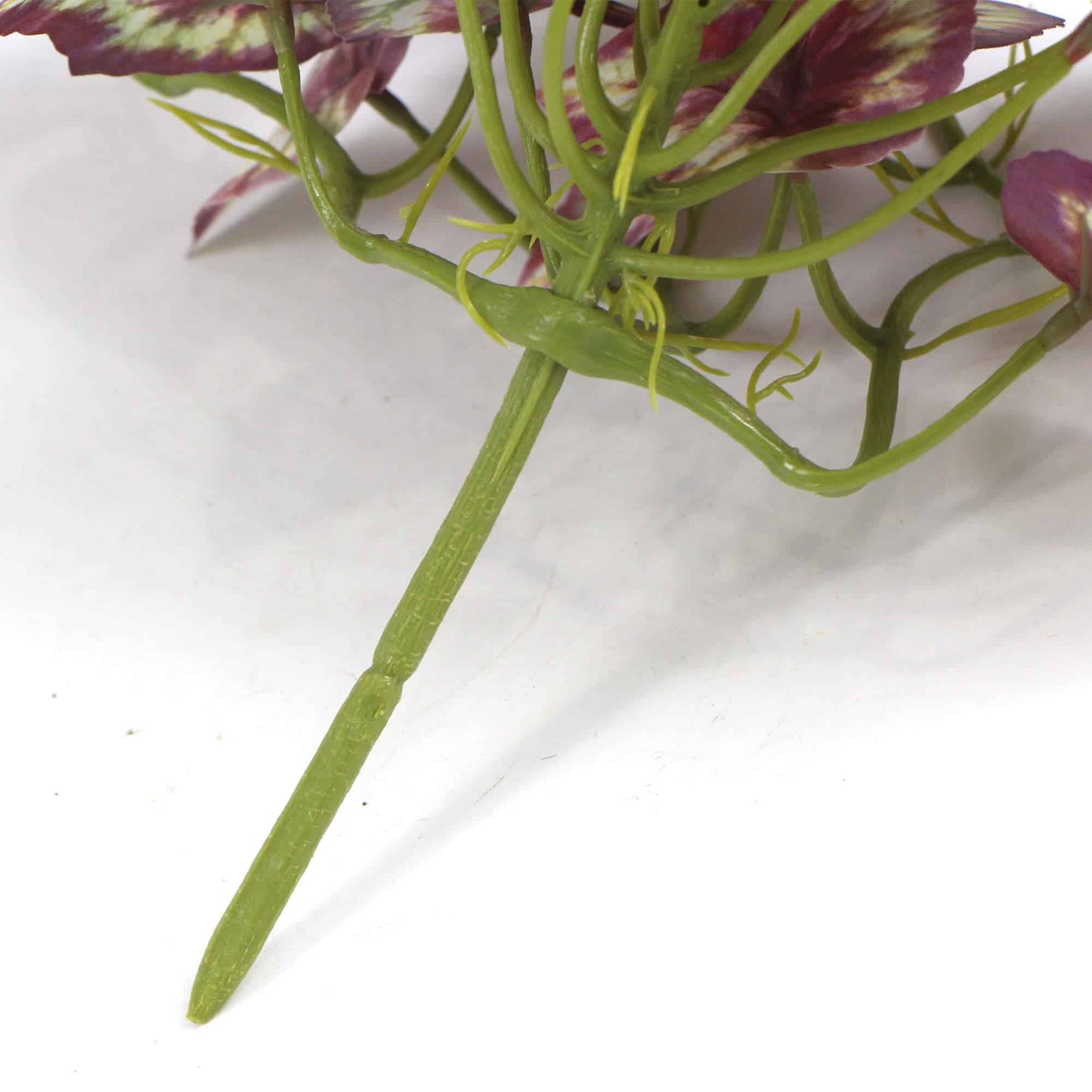 Artificial Red Variegated Tropical Ginger Plant 45cm - Lifelike Indoor Decor