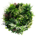 Slimline 60cm Artificial Green Wall Disc Art - Fresh UV Resistant with White Frame - SuperSaverAU - view 1