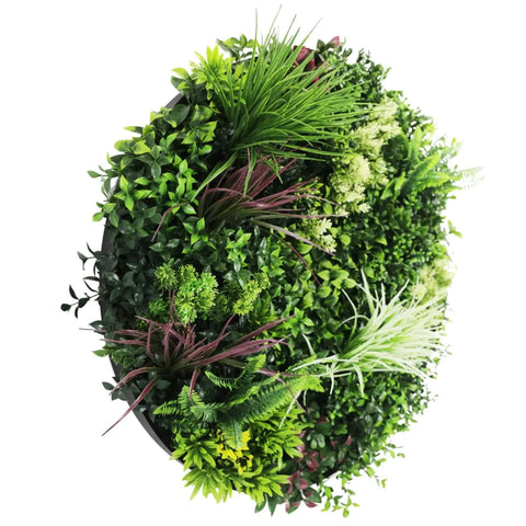 80cm Artificial Green Wall Disc Art - UV Resistant, Easy Installation, Fresh Colour - SuperSaverAU - view 1