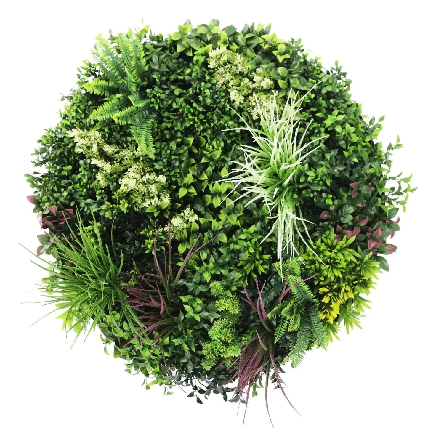 80cm Artificial Green Wall Disc Art - UV Resistant, Easy Installation, Fresh Colour
