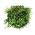 60cm Artificial Green Wall Disc Art | Black Frame, Handmade, UV Resistant - SuperSaverAU - view 2