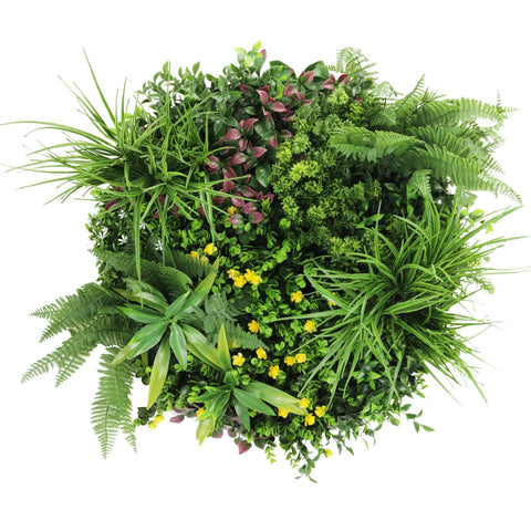 Slimline Artificial Green Wall Disc Art 60cm - UV Resistant Country Fern - SuperSaverAU - view 1